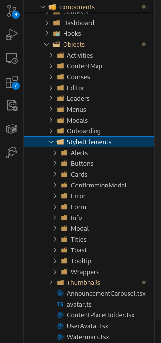 Styled elements file location